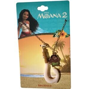 Disney Moana 2 Maui Hook Pendent Necklace NWT